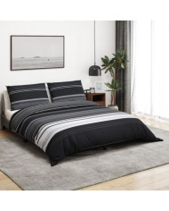 Ensemble de housse de couette noir et blanc 135x200 cm Coton | Mobilier & Déco
