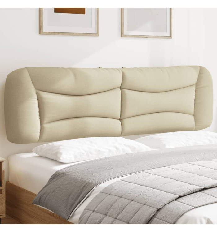 Coussin de tête de lit crème 180 cm tissu | Mobilier & Déco