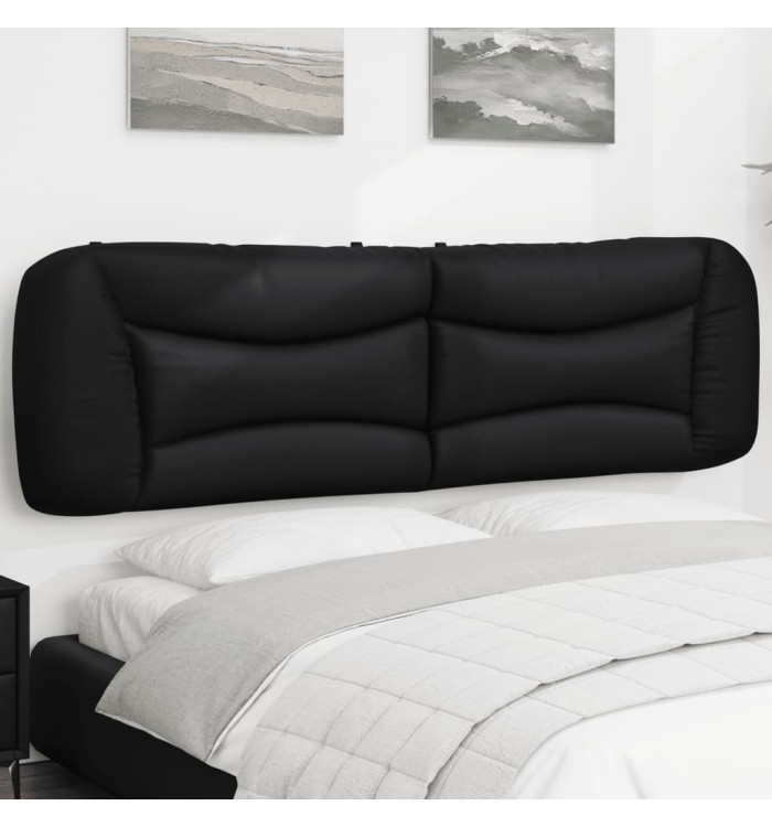 Coussin de tête de lit noir 180 cm similicuir | Mobilier & Déco