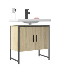 Armoire lavabo de salle de bain chêne sonoma 60x33x60 cm | Mobilier & Déco