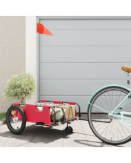 Remorque de vélo rouge tissu oxford et fer | Mobilier & Déco