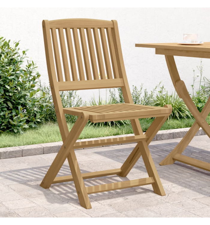 Chaises pliables de jardin lot de 4 bois massif d'acacia | Mobilier & Déco
