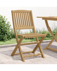 Chaises pliables de jardin lot de 4 bois massif d'acacia | Mobilier & Déco