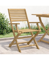 Chaises pliables de jardin lot de 4 bois massif d'acacia | Mobilier & Déco