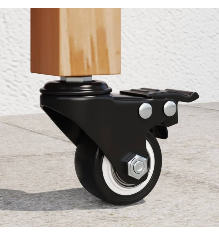 Roues pivotantes 4 pcs noir 35 mm fer | Mobilier & Déco