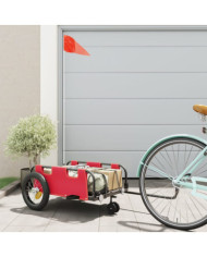 Remorque de vélo rouge tissu oxford et fer | Mobilier & Déco
