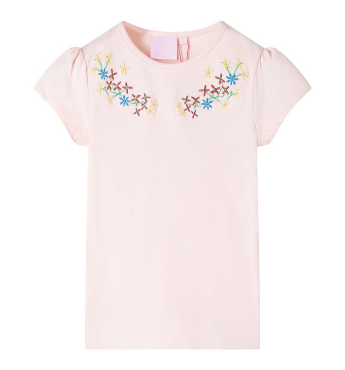 T-shirt pour enfants rose pâle 104 | Mobilier & Déco
