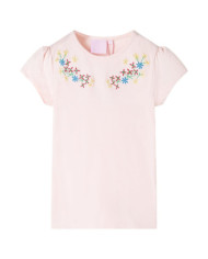 T-shirt pour enfants rose pâle 104 | Mobilier & Déco