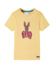 T-shirt pour enfants avec manches courtes jaune 140 | Mobilier & Déco