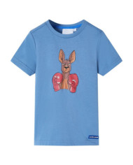 T-shirt pour enfants avec manches courtes bleu moyen 116 | Mobilier & Déco