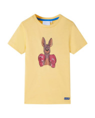 T-shirt pour enfants avec manches courtes jaune 116 | Mobilier & Déco