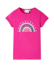 T-shirt pour enfants rose foncé 140 | Mobilier & Déco