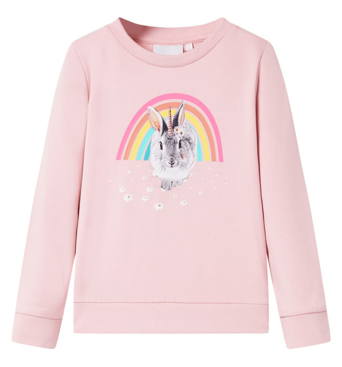 Sweatshirt pour enfants rose clair 140 | Mobilier & Déco