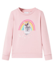 Sweatshirt pour enfants rose clair 140 | Mobilier & Déco