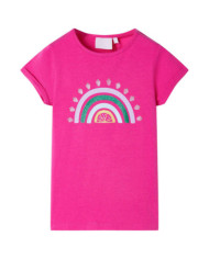 T-shirt pour enfants rose foncé 116 | Mobilier & Déco