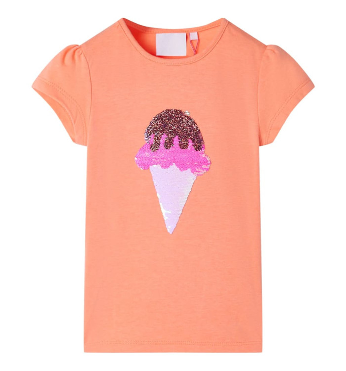 T-shirt enfants orange néon 104 | Mobilier & Déco