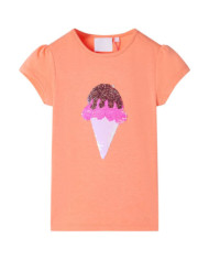 T-shirt enfants orange néon 104 | Mobilier & Déco