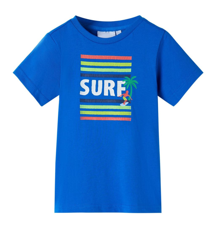 T-shirt pour enfants bleu vif 104 | Mobilier & Déco