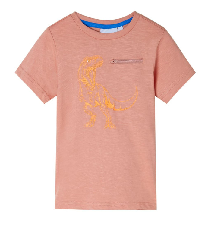T-shirt enfants à manches courtes orange clair 104 | Mobilier & Déco