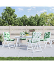 Coussins de chaise à dossier bas lot de 4 modèle de feuille | Mobilier & Déco