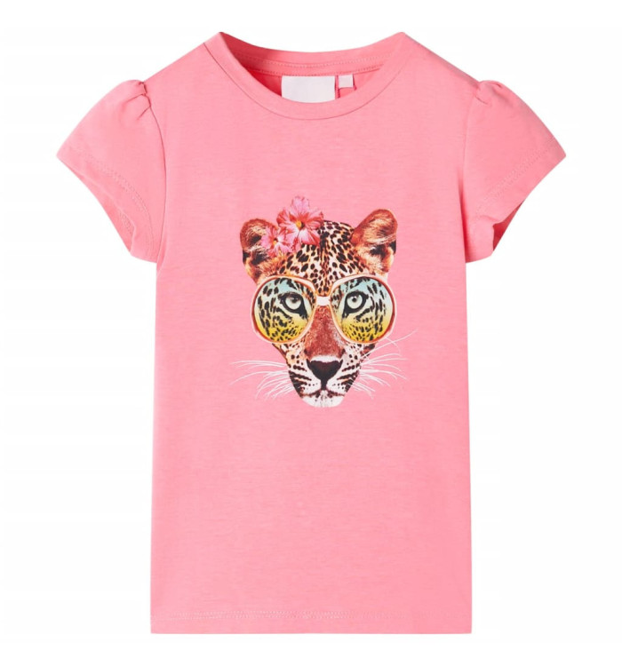 T-shirt pour enfants rose néon 140 | Mobilier & Déco