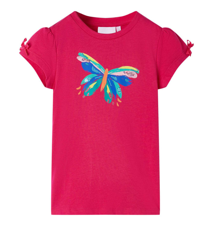 T-shirt pour enfants rose vif 92 | Mobilier & Déco