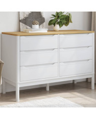 Commode FLORO blanc bois de pin massif | Mobilier & Déco