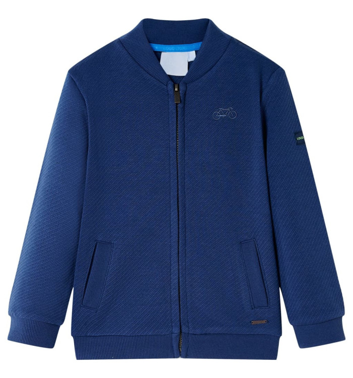 Sweatshirt pour enfants avec fermeture éclair bleu marine 92 | Mobilier & Déco