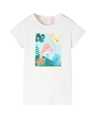 T-shirt pour enfants écru 116 | Mobilier & Déco