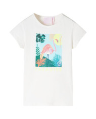 T-shirt pour enfants écru 140 | Mobilier & Déco
