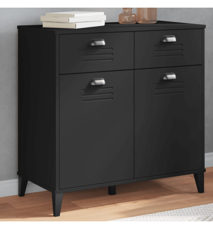 Buffet VIKEN noir 80x40x80 cm bois d'ingénierie | Mobilier & Déco