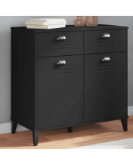Buffet VIKEN noir 80x40x80 cm bois d'ingénierie | Mobilier & Déco