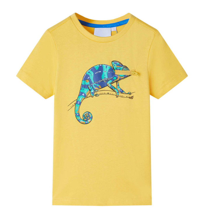 T-shirt pour enfants avec manches courtes ocre clair 92 | Mobilier & Déco