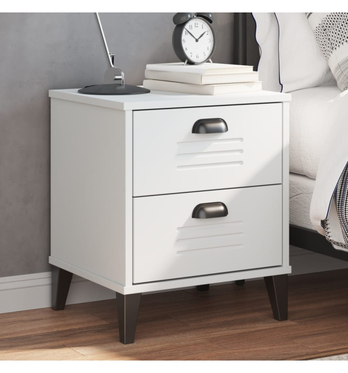 Table de chevet VIKEN blanc bois d'ingénierie | Mobilier & Déco
