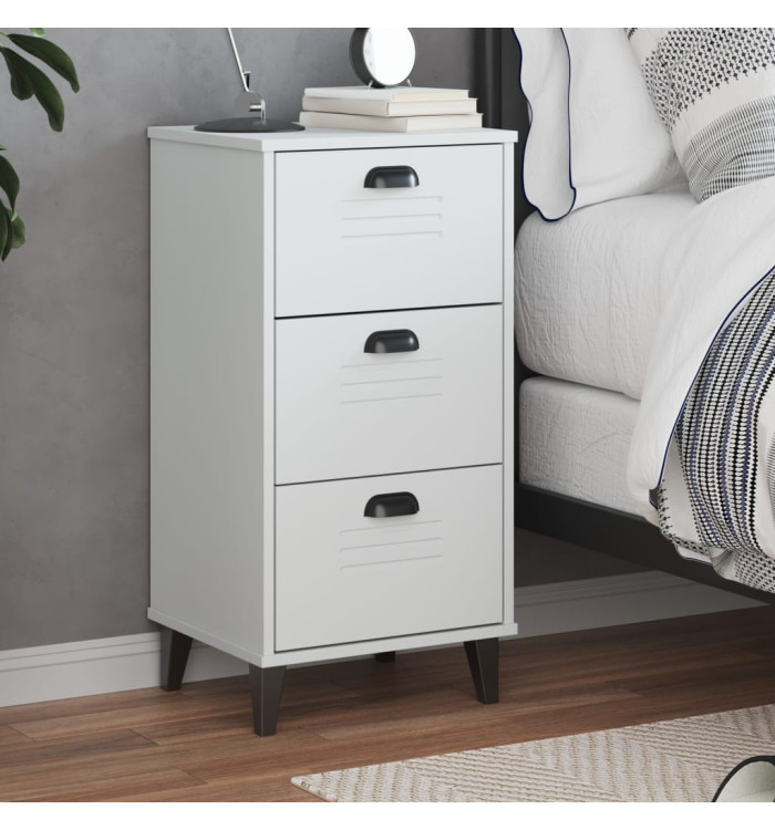 Table de chevet VIKEN blanc bois d'ingénierie | Mobilier & Déco