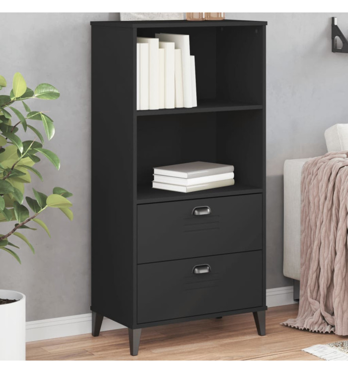 Bibliothèque VIKEN noir 60x35x123 cm bois d'ingénierie | Mobilier & Déco