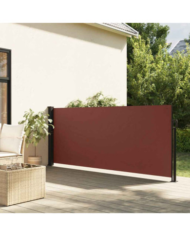 Auvent latéral rétractable marron 140x600 cm | Mobilier & Déco