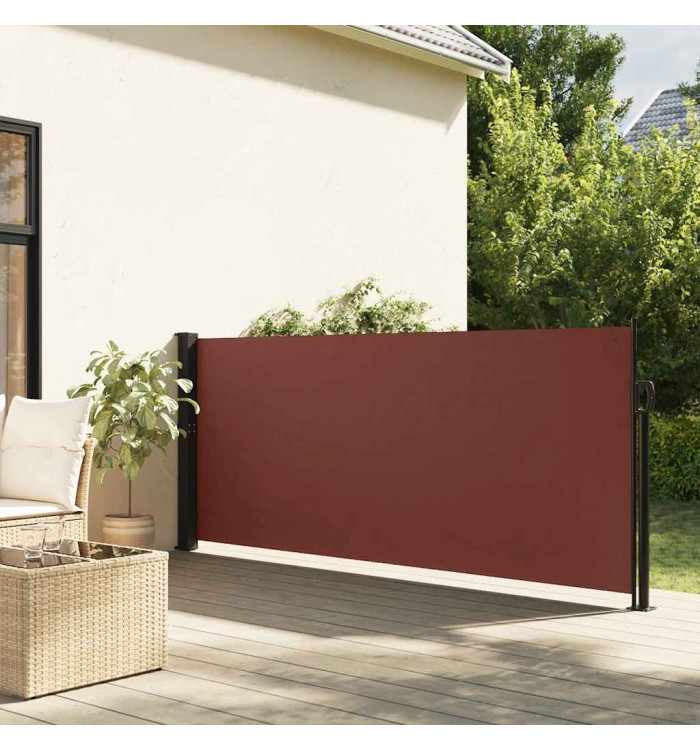 Auvent latéral rétractable marron 140x600 cm | Mobilier & Déco