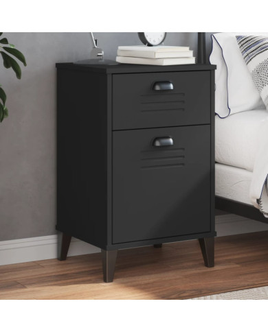 Table de chevet VIKEN noir bois d'ingénierie | Mobilier & Déco