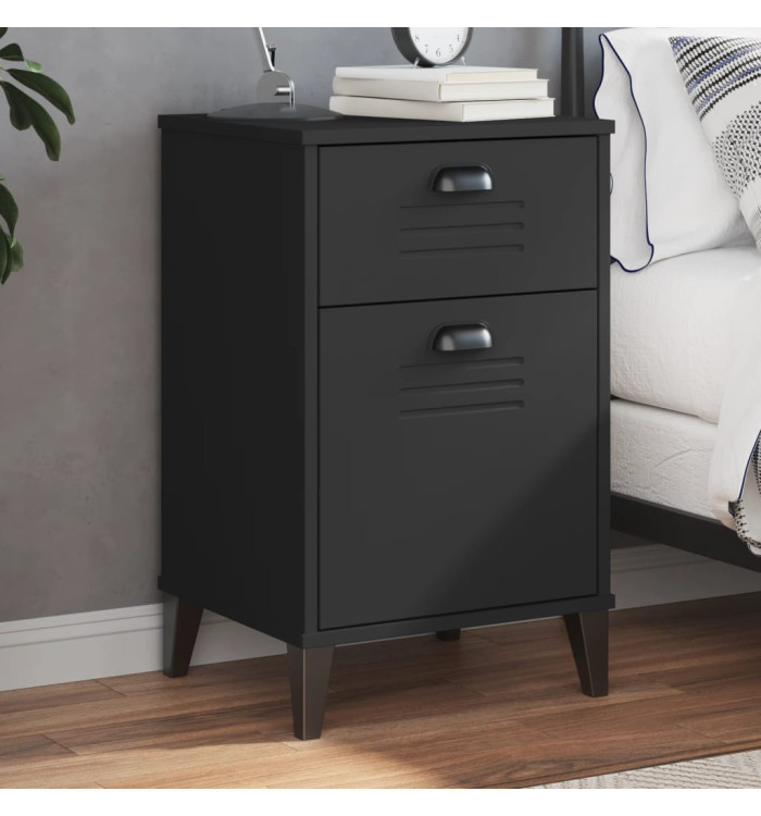 Table de chevet VIKEN noir bois d'ingénierie | Mobilier & Déco