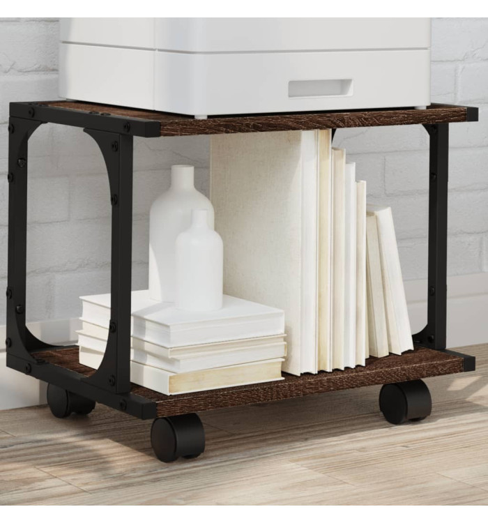 Support d'imprimante à 2 niveaux chêne marron 41x28x33,5 cm | Mobilier & Déco