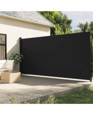Auvent latéral rétractable noir 200x600 cm | Mobilier & Déco