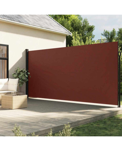 Auvent latéral rétractable marron 220x500 cm | Mobilier & Déco