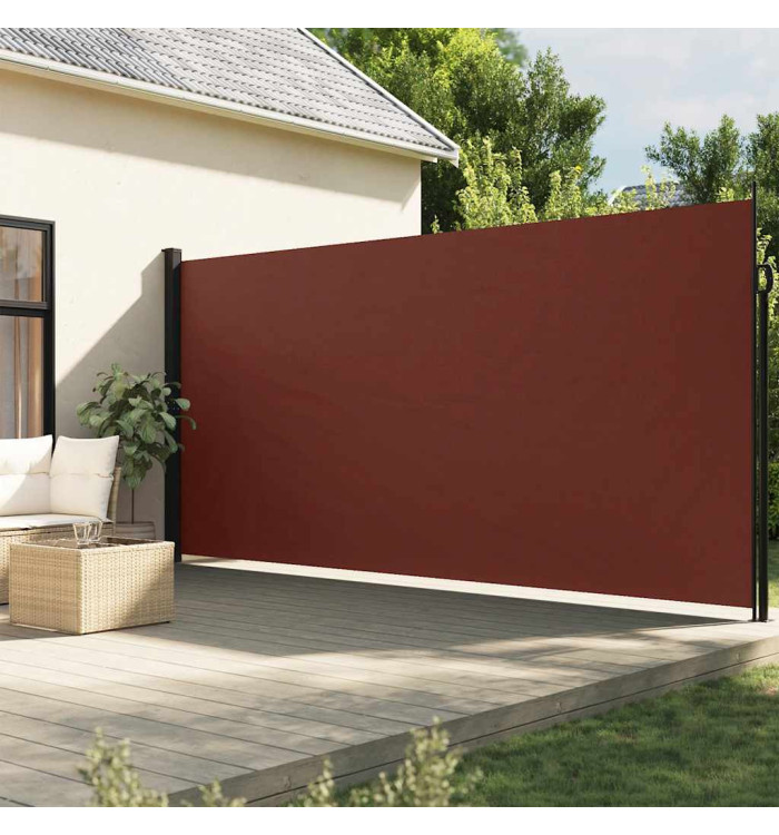 Auvent latéral rétractable marron 220x500 cm | Mobilier & Déco