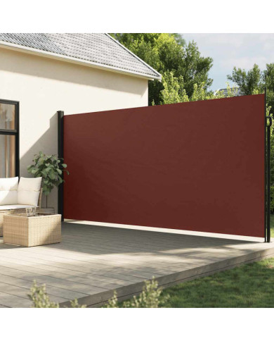 Auvent latéral rétractable marron 200x600 cm | Mobilier & Déco