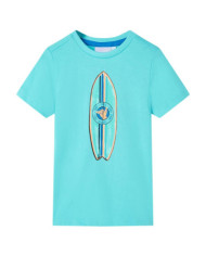 T-shirt pour enfants avec manches courtes aqua 104 | Mobilier & Déco