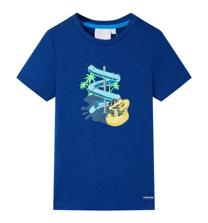 T-shirt pour enfants bleu foncé 140 | Mobilier & Déco