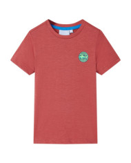 T-shirt pour enfants couleur de paprika 116 | Mobilier & Déco