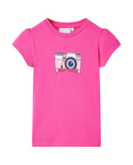 T-shirt pour enfants rose foncé 116 | Mobilier & Déco
