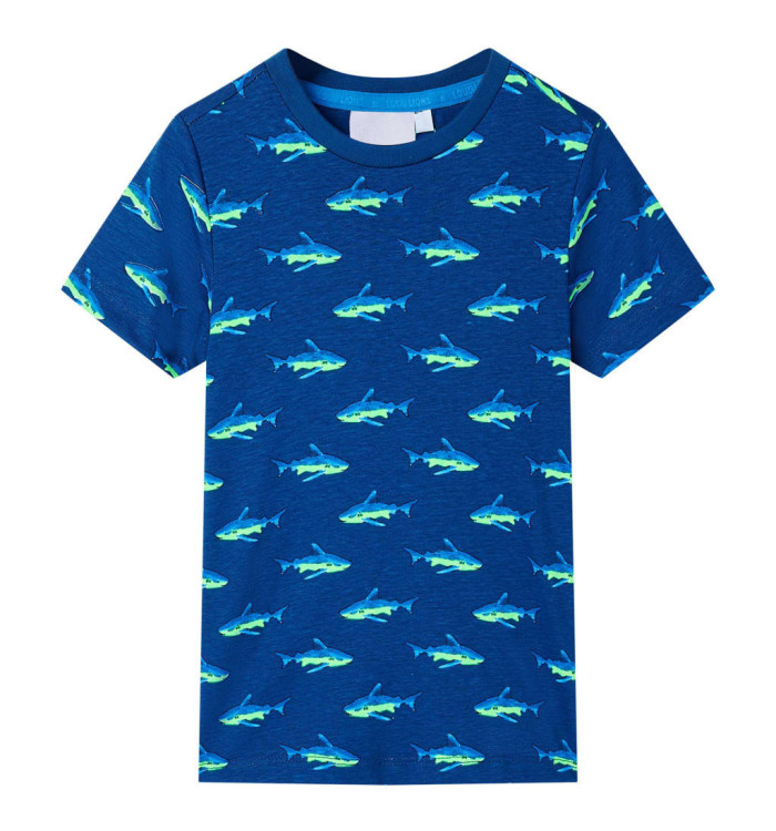 T-shirt pour enfants bleu foncé 116 | Mobilier & Déco